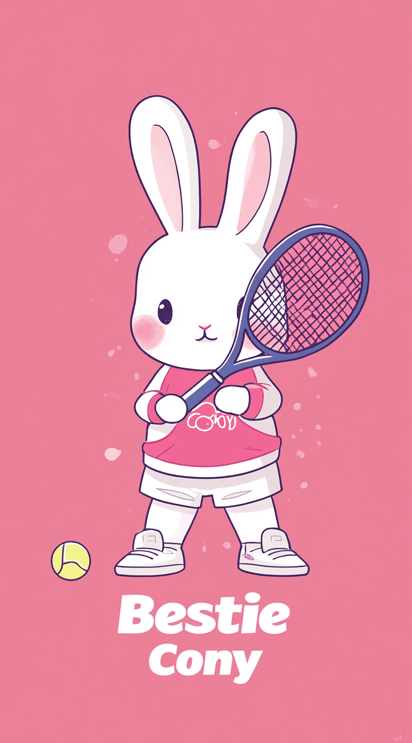 Cartoon Tennis Blast original repeating artwork