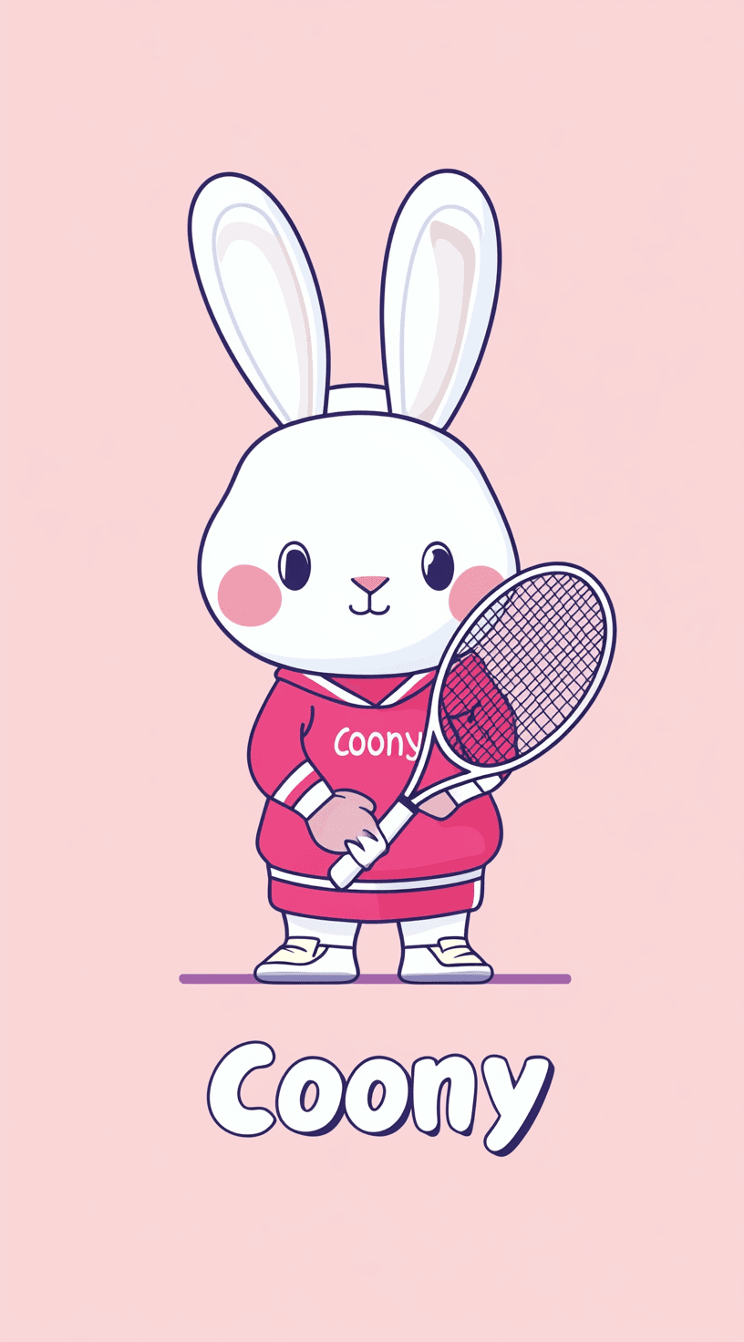 Cartoon Tennis Crew original repeating artwork