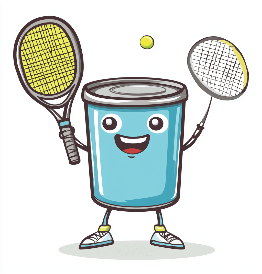 Cartoon Tennis Groove original repeating artwork
