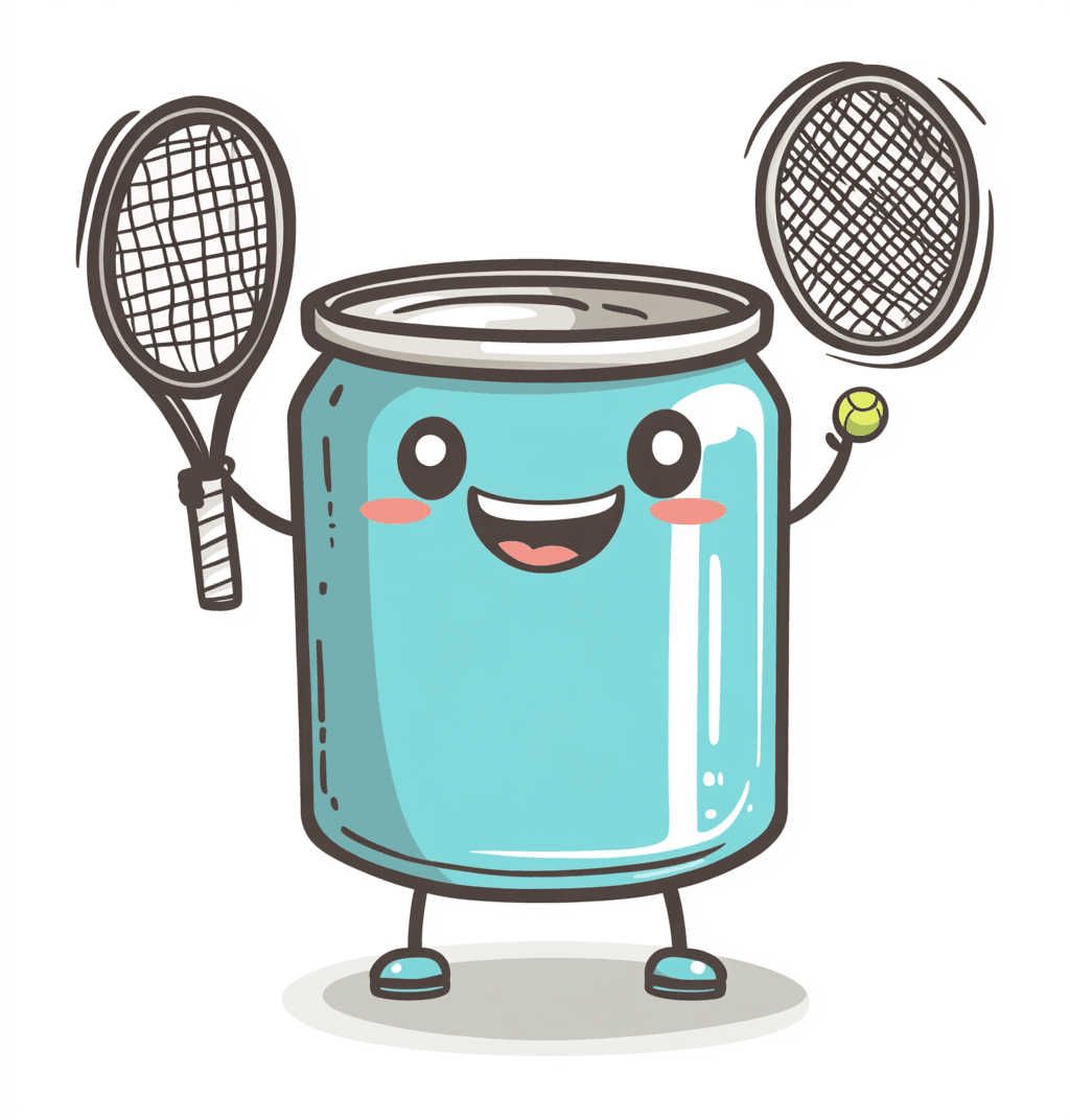 Cartoon Tennis Tribe original repeating artwork