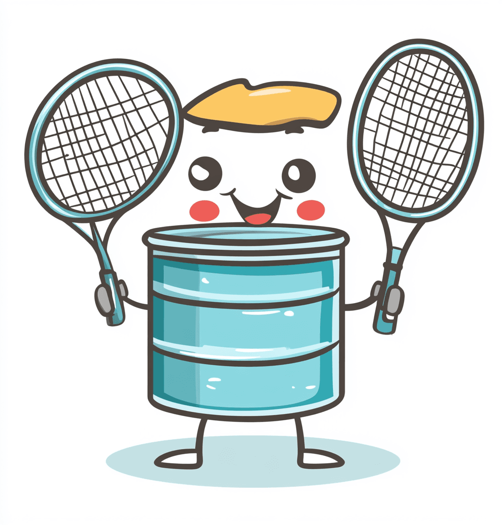 Cartoon Tennis Tune original repeating artwork