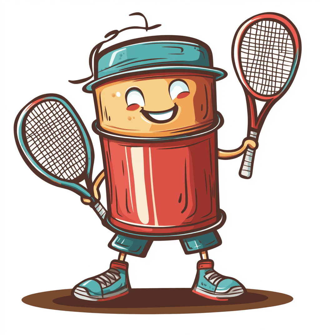 Cartoon Tennis Zoom original repeating artwork