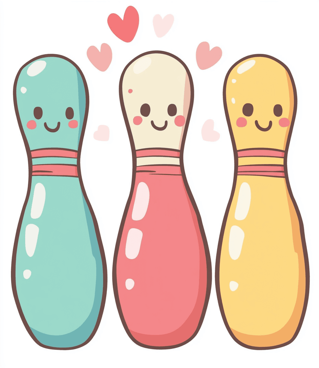 Cartoon Bowling Squad original repeating artwork