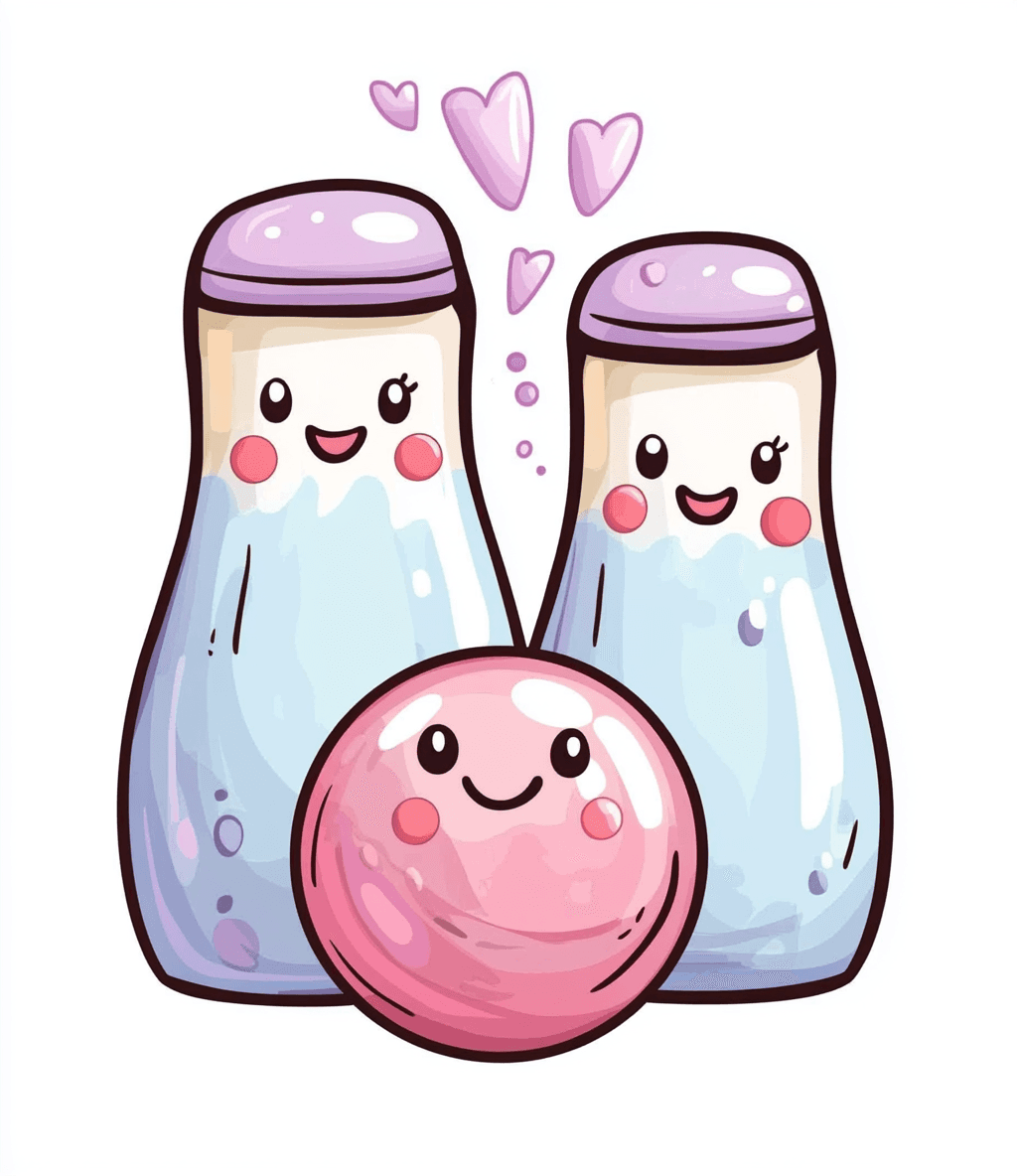 Cartoon Bowling Parade original repeating artwork
