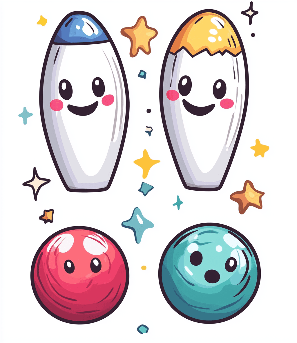 Cartoon Bowling Blast original repeating artwork