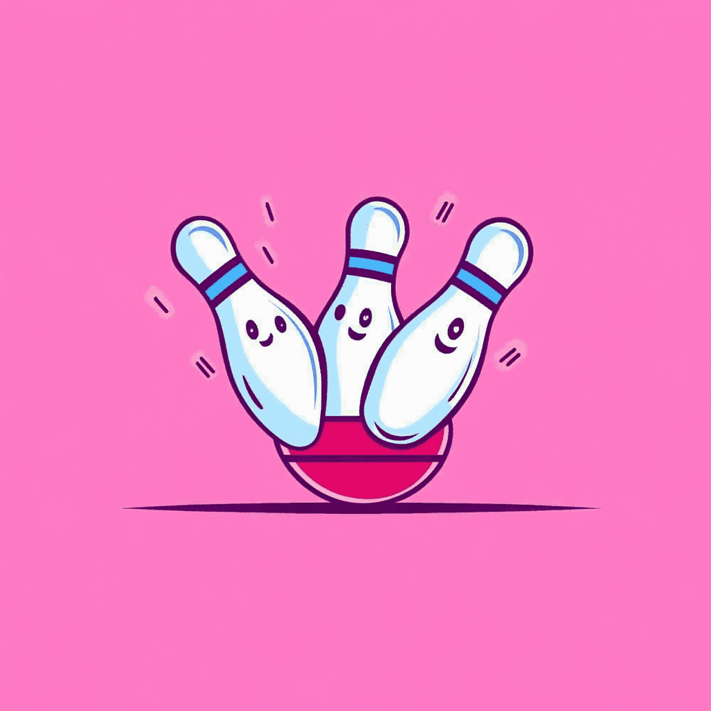 Cartoon Bowling 009 original repeating artwork