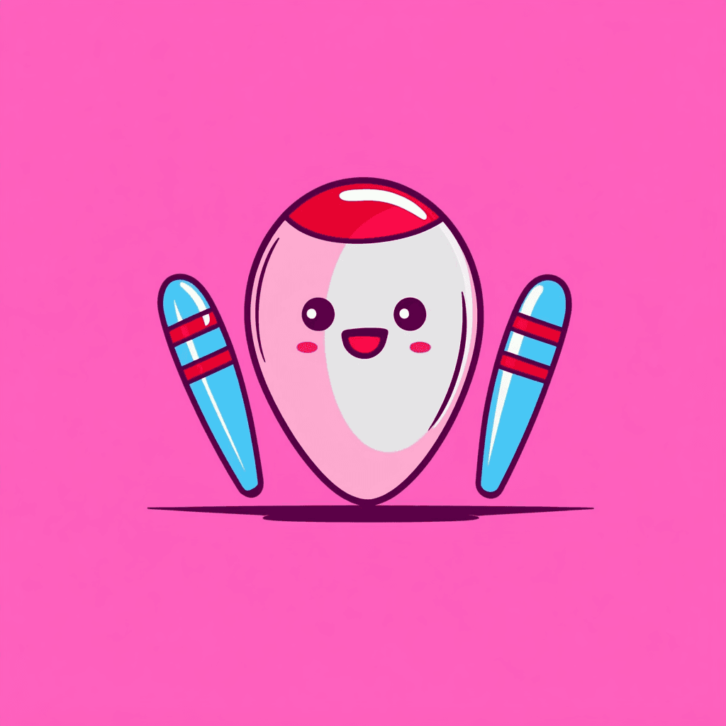 Cartoon Bowling Rhythm original repeating artwork