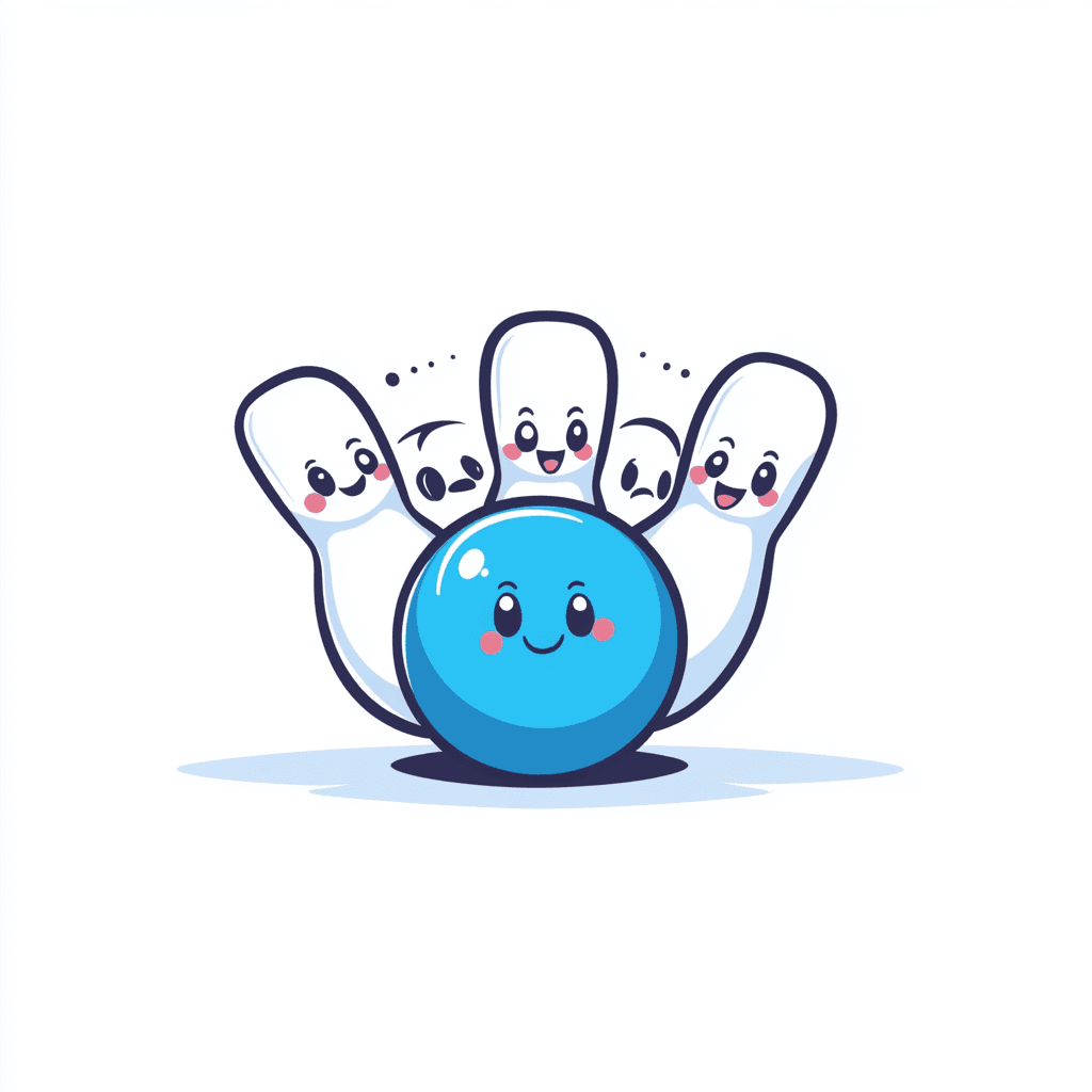Cartoon Bowling 005 original repeating artwork