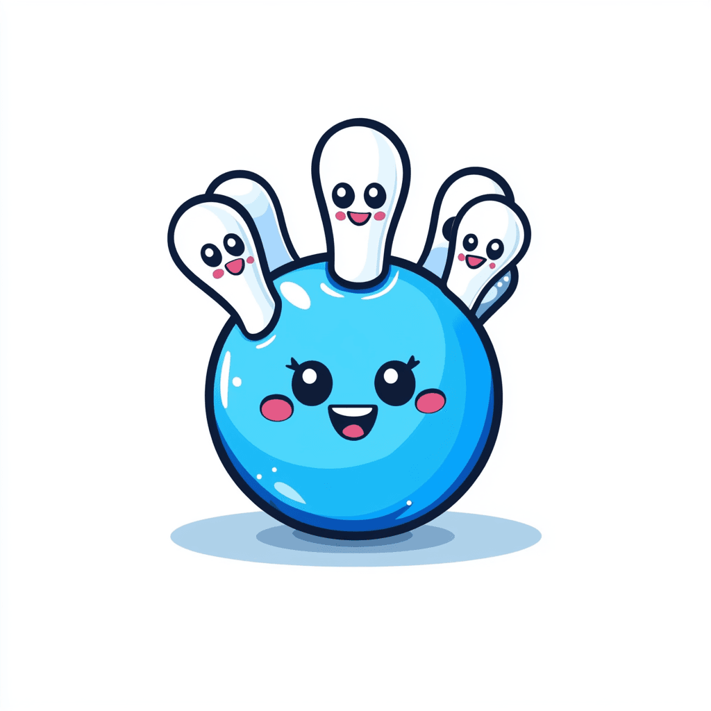 Cartoon Bowling 003 original repeating artwork