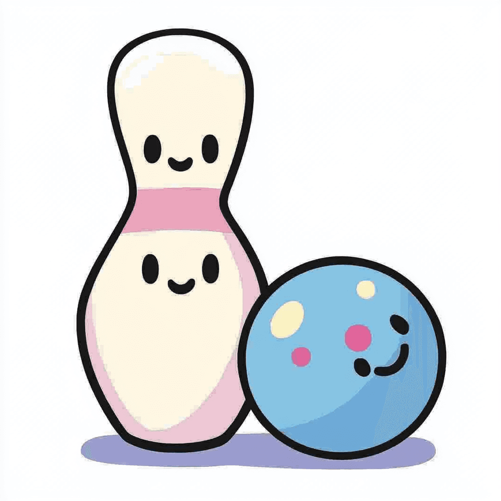 Cartoon Bowling Dash original repeating artwork