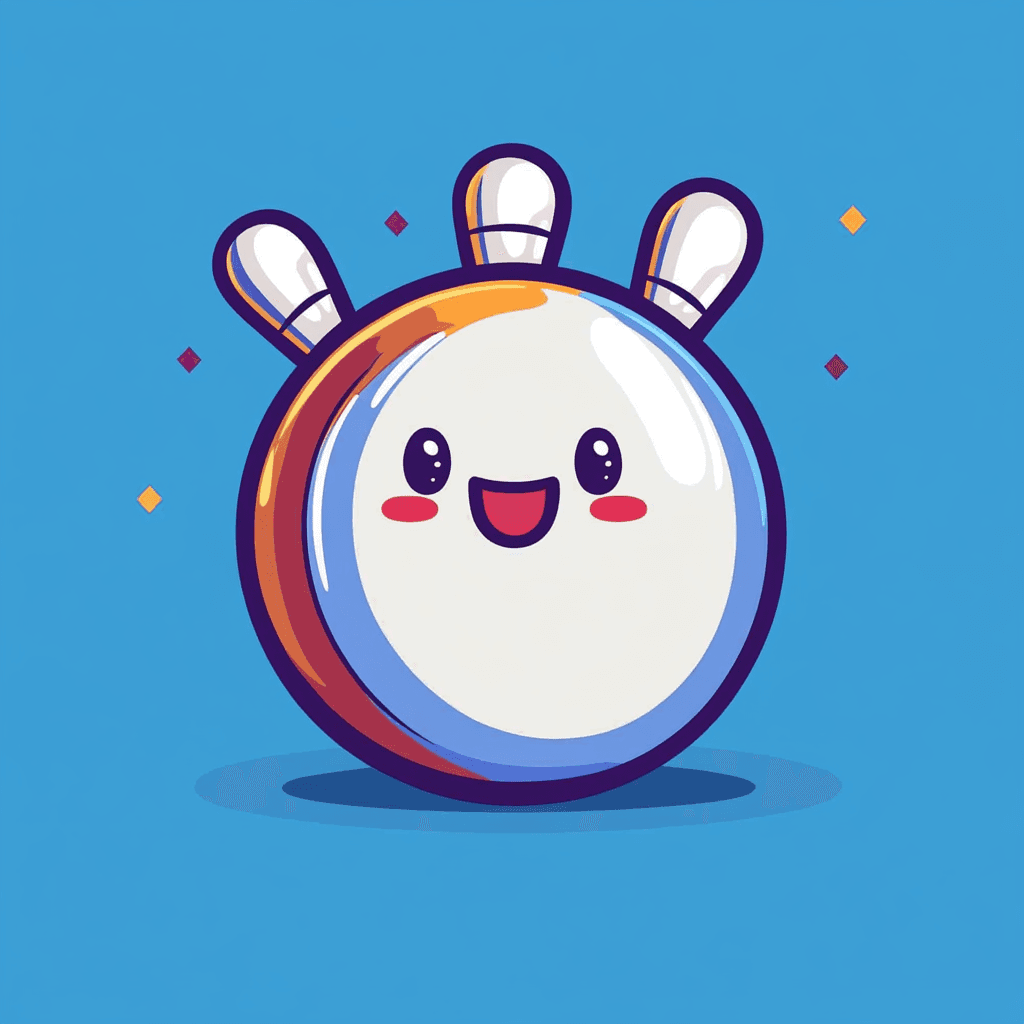 Cartoon Bowling Bop original repeating artwork