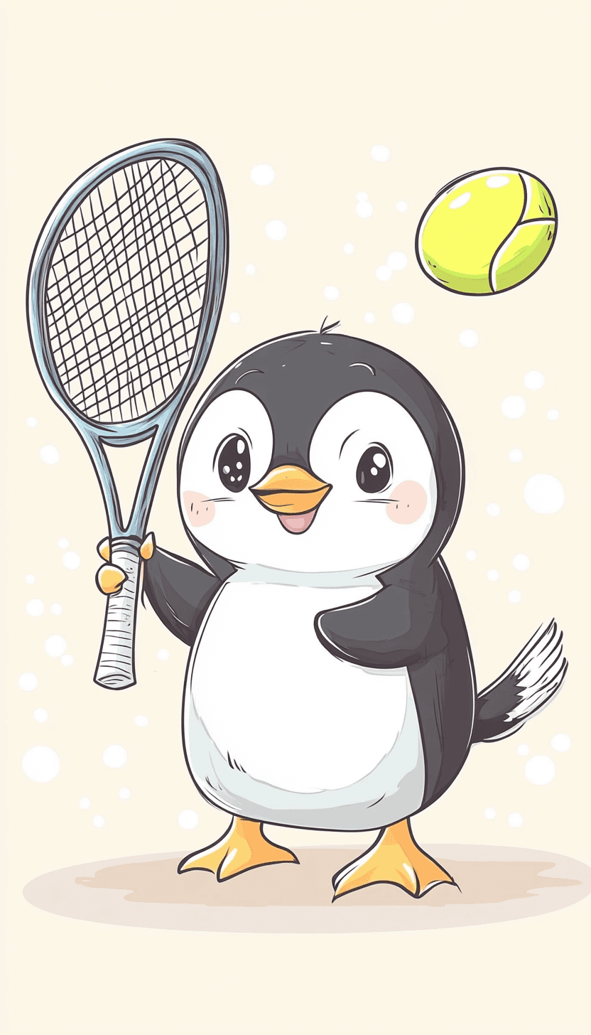 Penguin Duo original repeating artwork