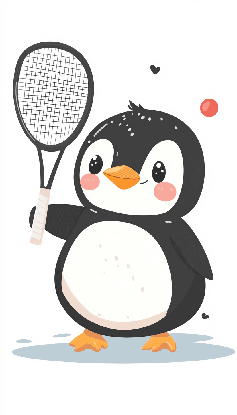 Penguin Slide original repeating artwork