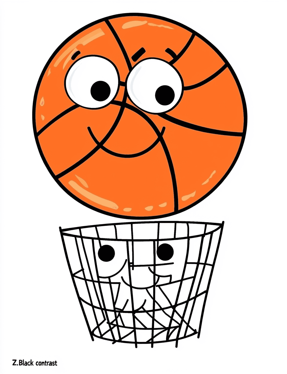 Basketball Bop original repeating artwork