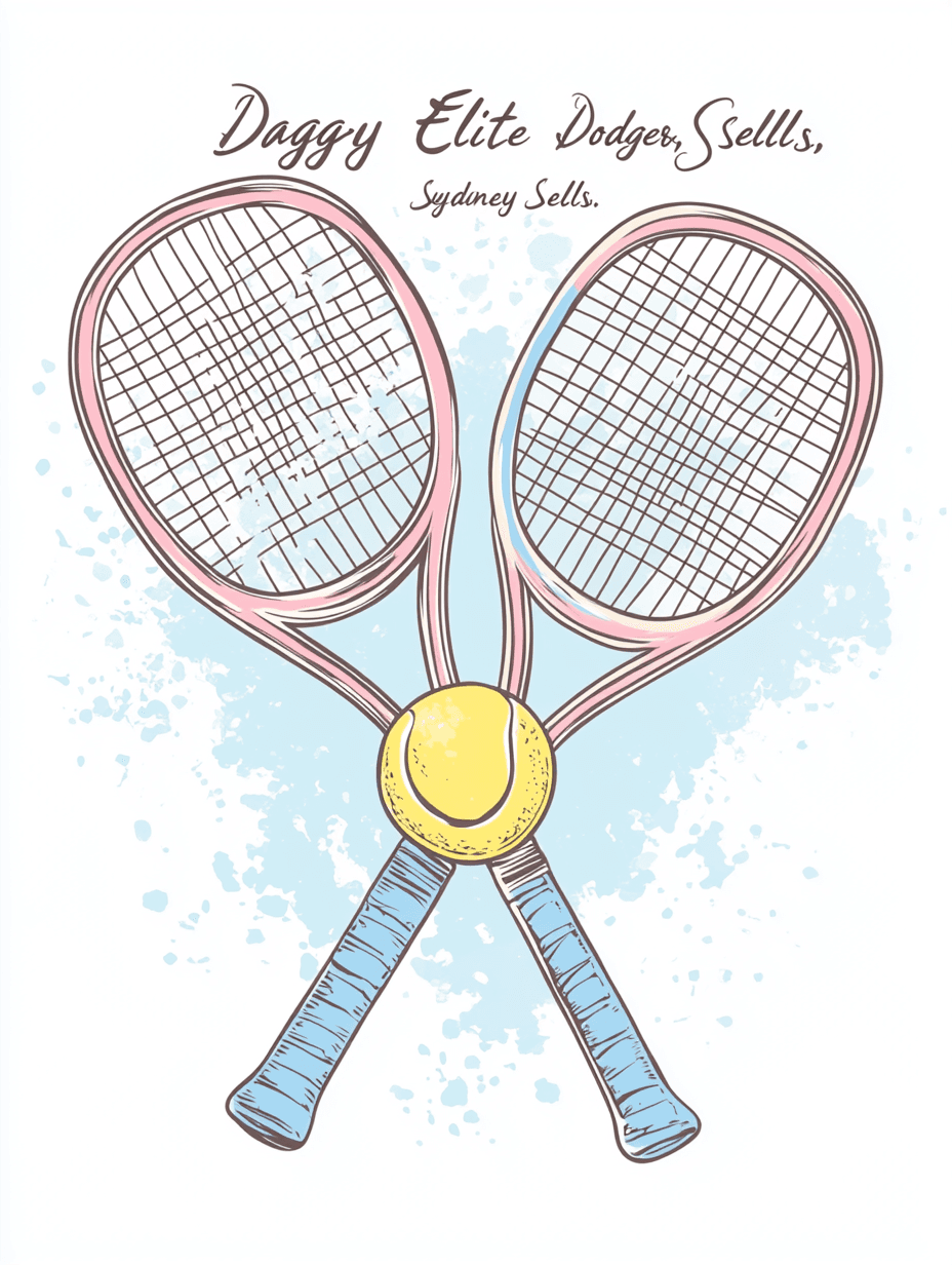 Tennis Bloom original repeating artwork
