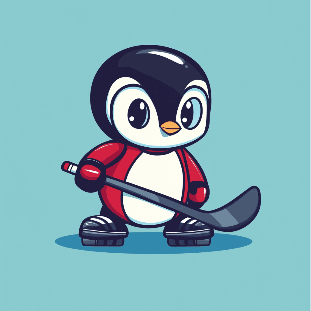 Penguin Loop original repeating artwork
