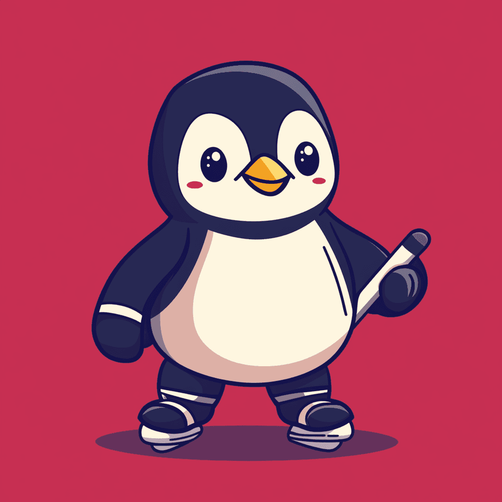 Penguin Parade original repeating artwork
