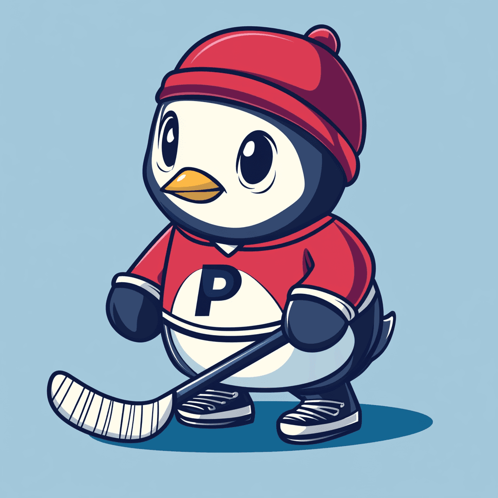 Penguin Buzz original repeating artwork