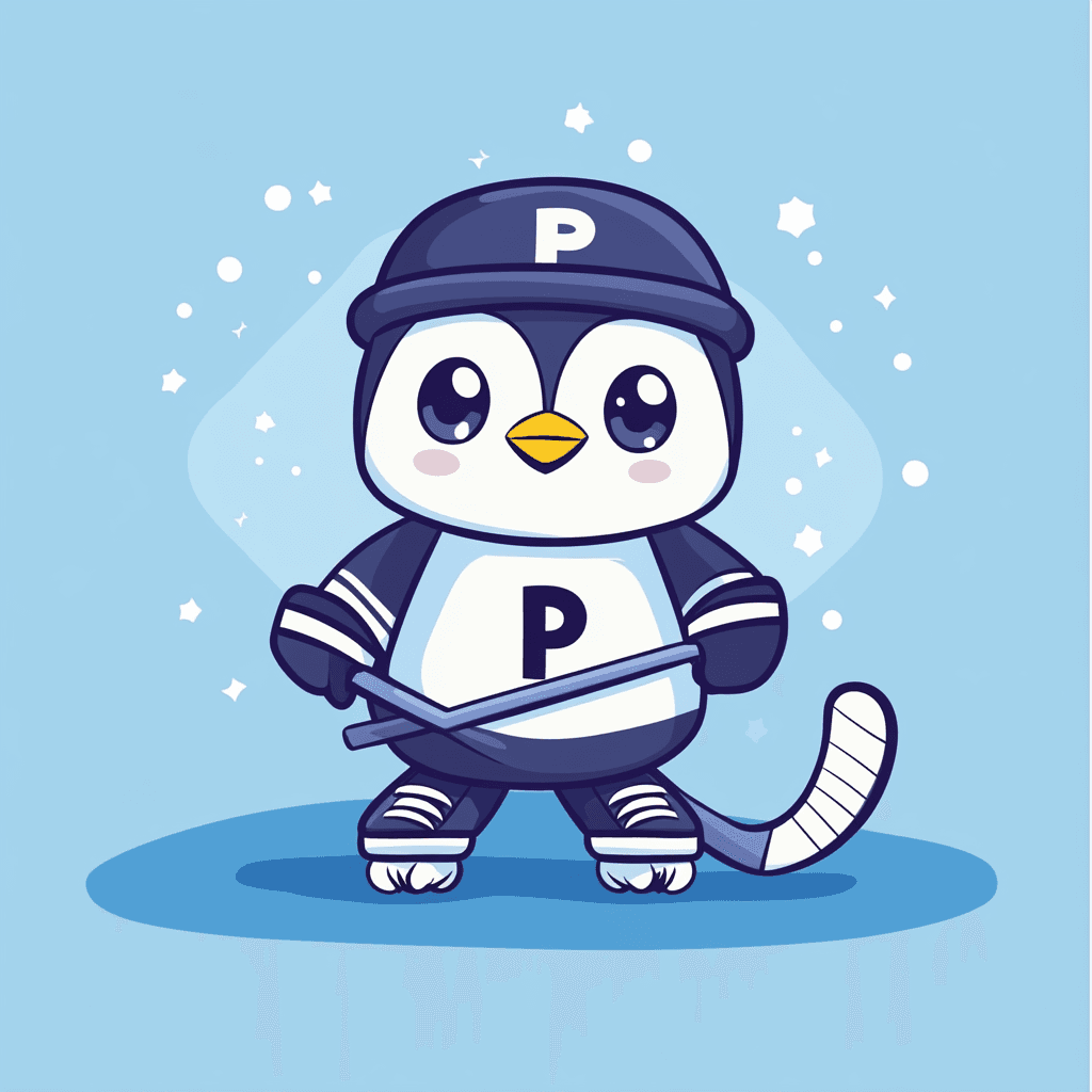 Penguin Bop original repeating artwork