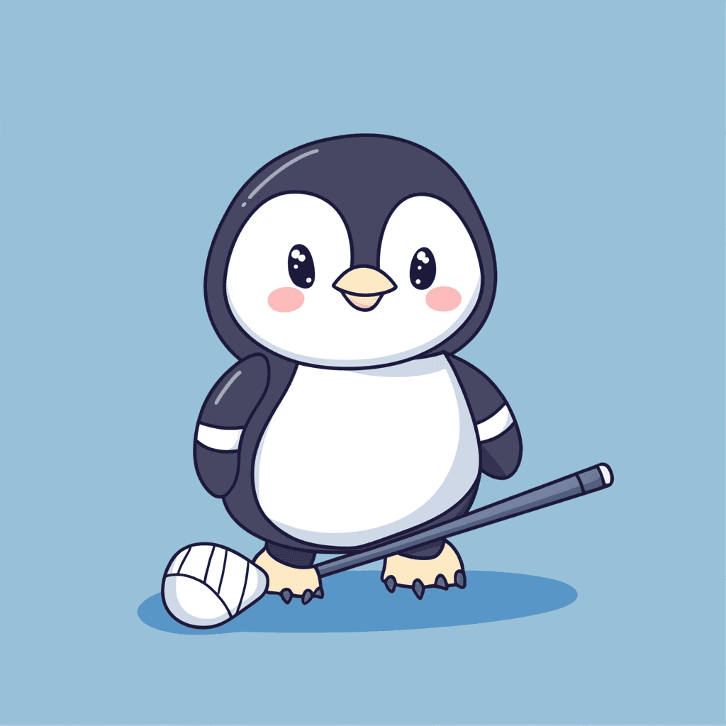 Penguin Bounce original repeating artwork