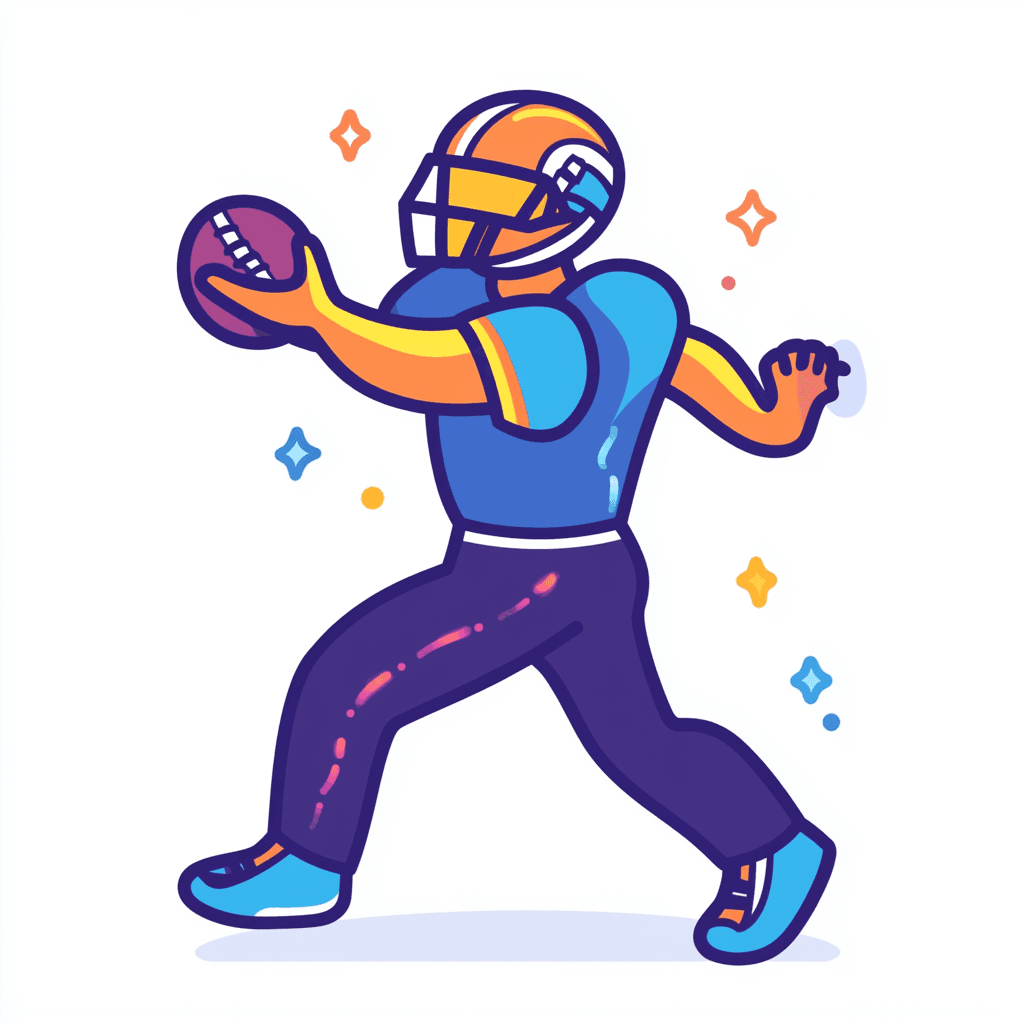Football Icon Pals original repeating artwork