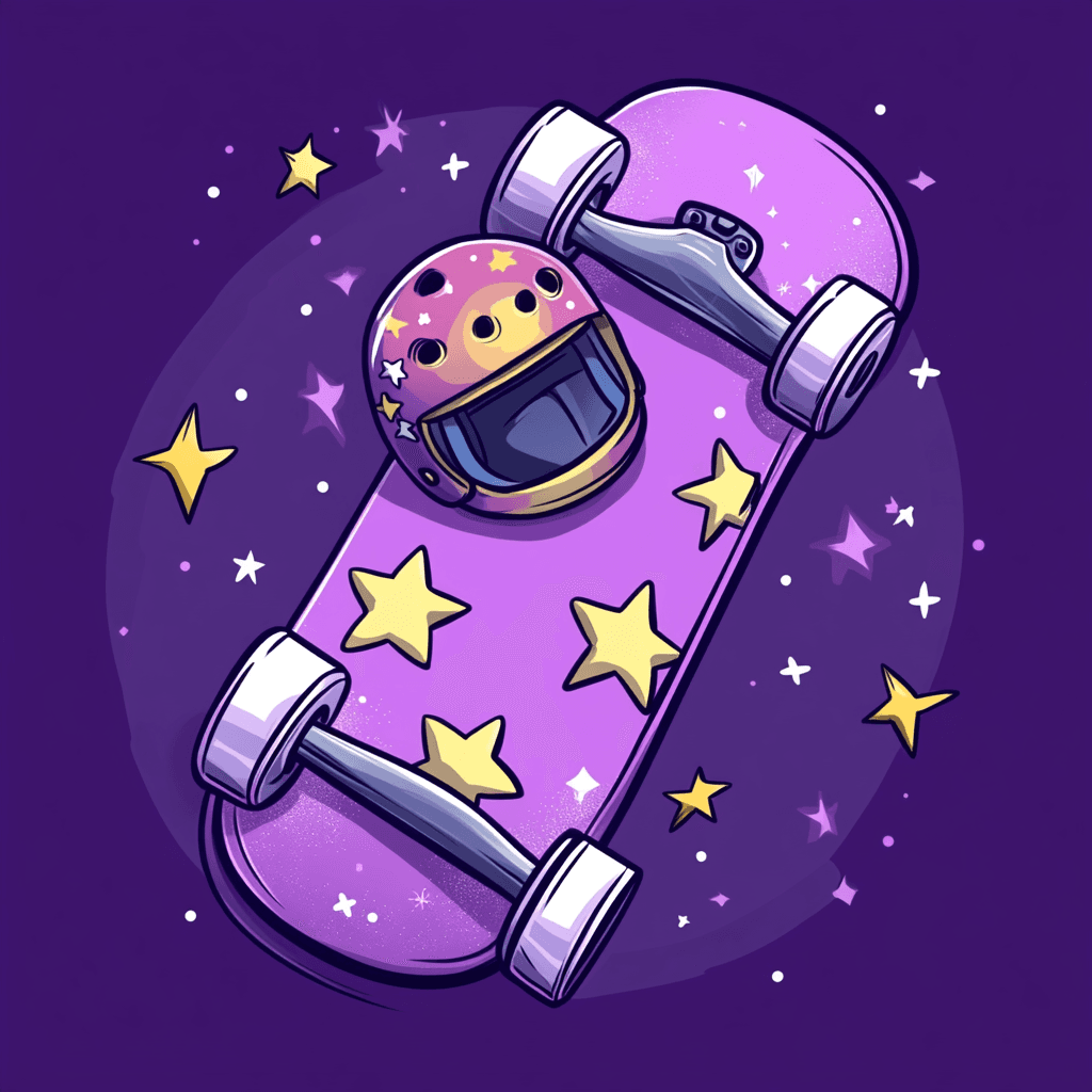 Skateboard Rush original repeating artwork