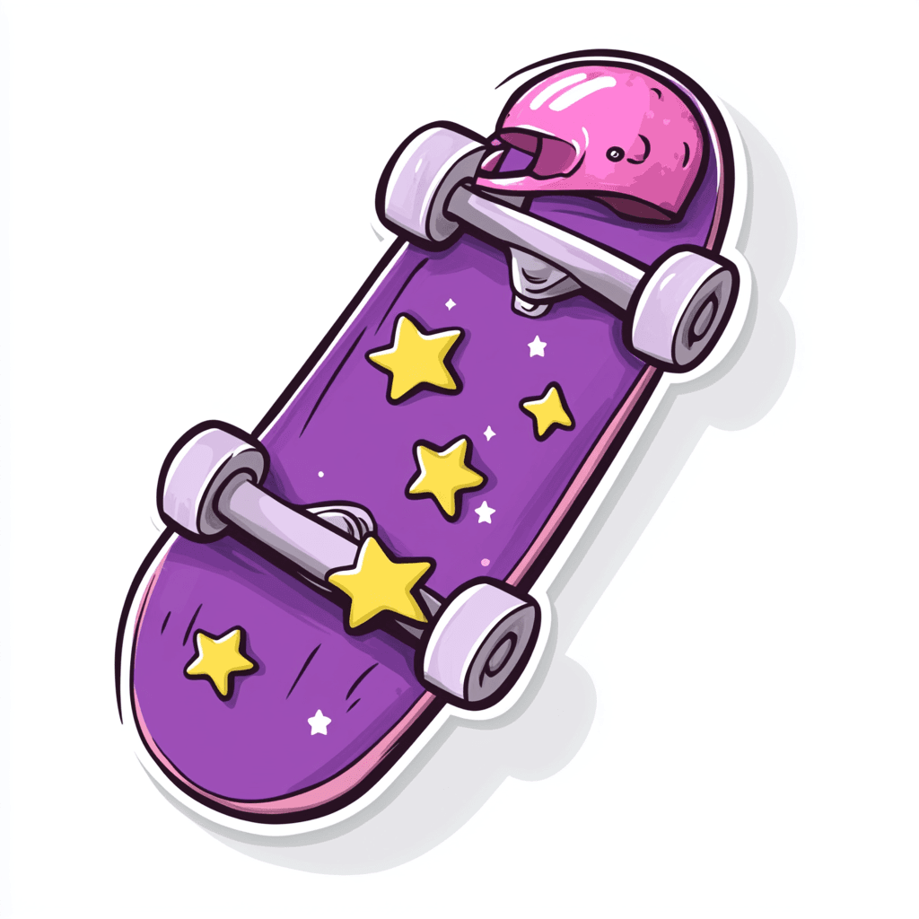 Skateboard Grow original repeating artwork