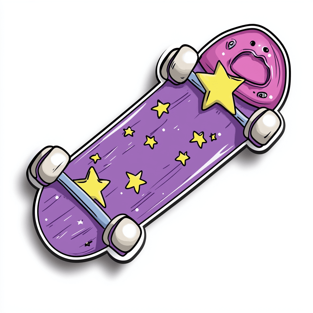 Skateboard Amber original repeating artwork