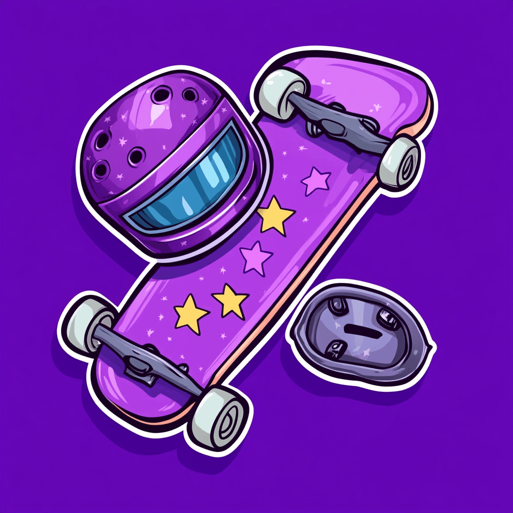 Skateboard Ride original repeating artwork