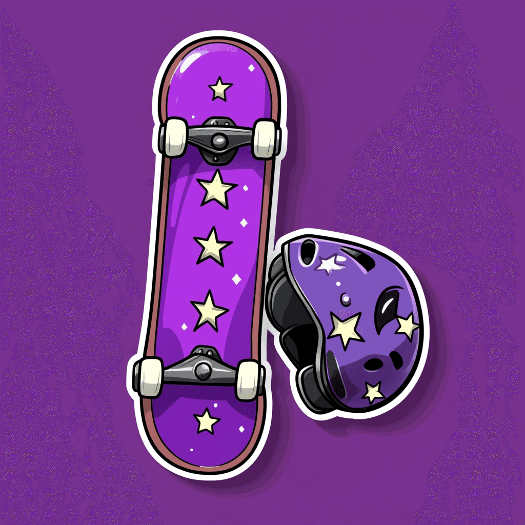Skateboard Wander original repeating artwork