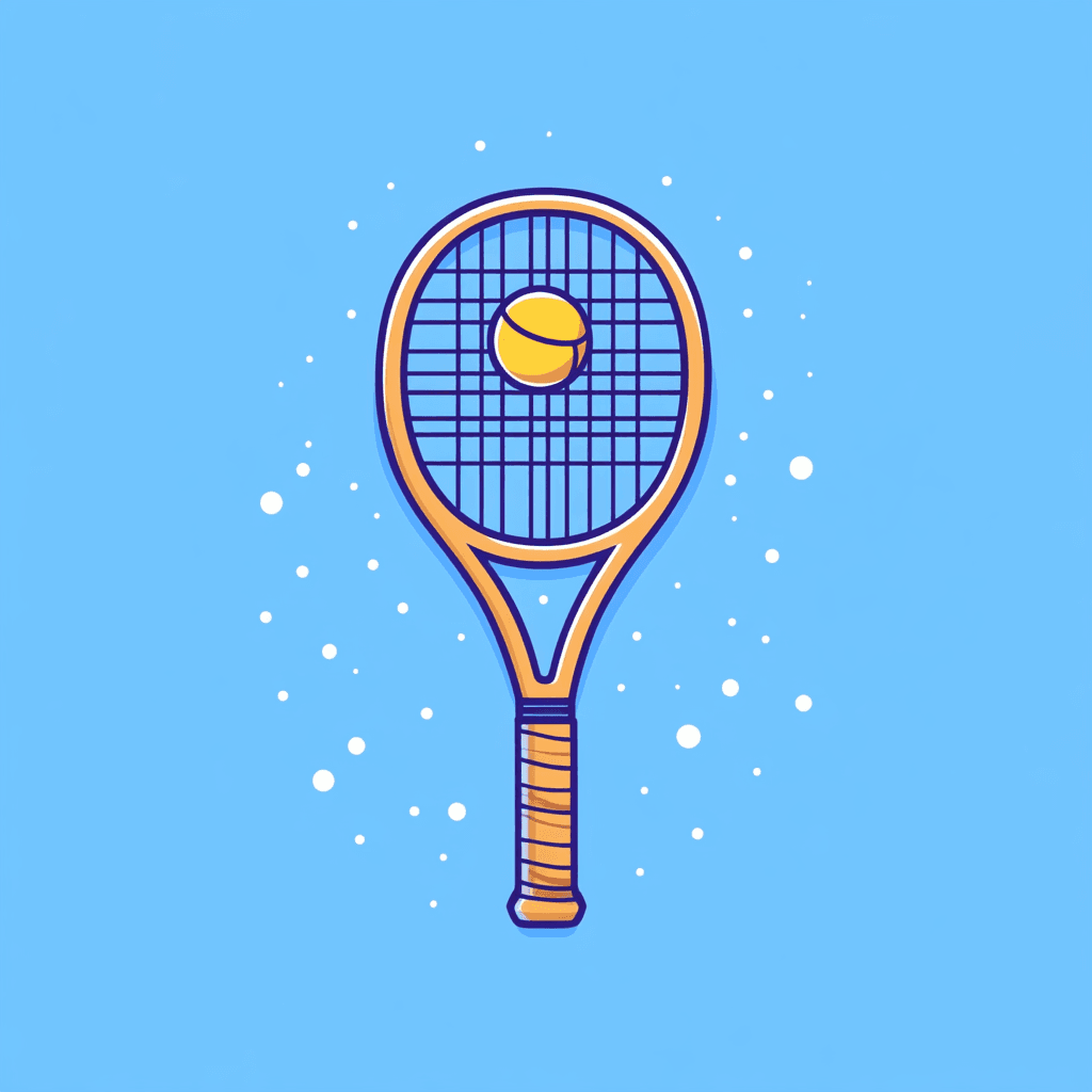 Tennis Parade original repeating artwork