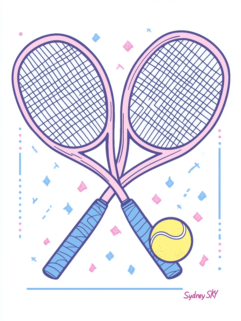 Tennis 008 original repeating artwork