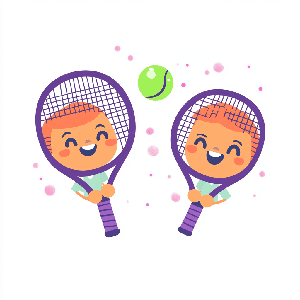 Cartoon Racket Show original repeating artwork