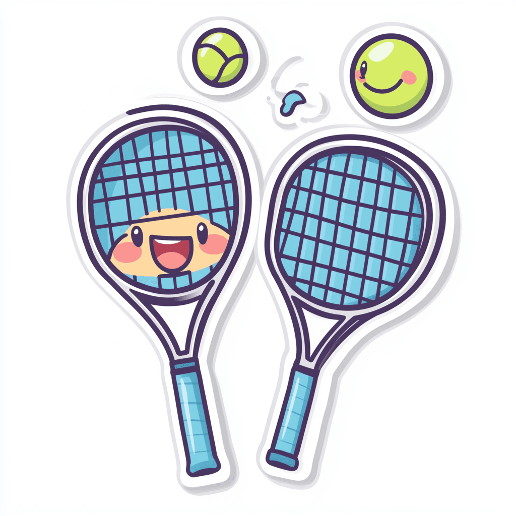 Cartoon Racket Groove original repeating artwork
