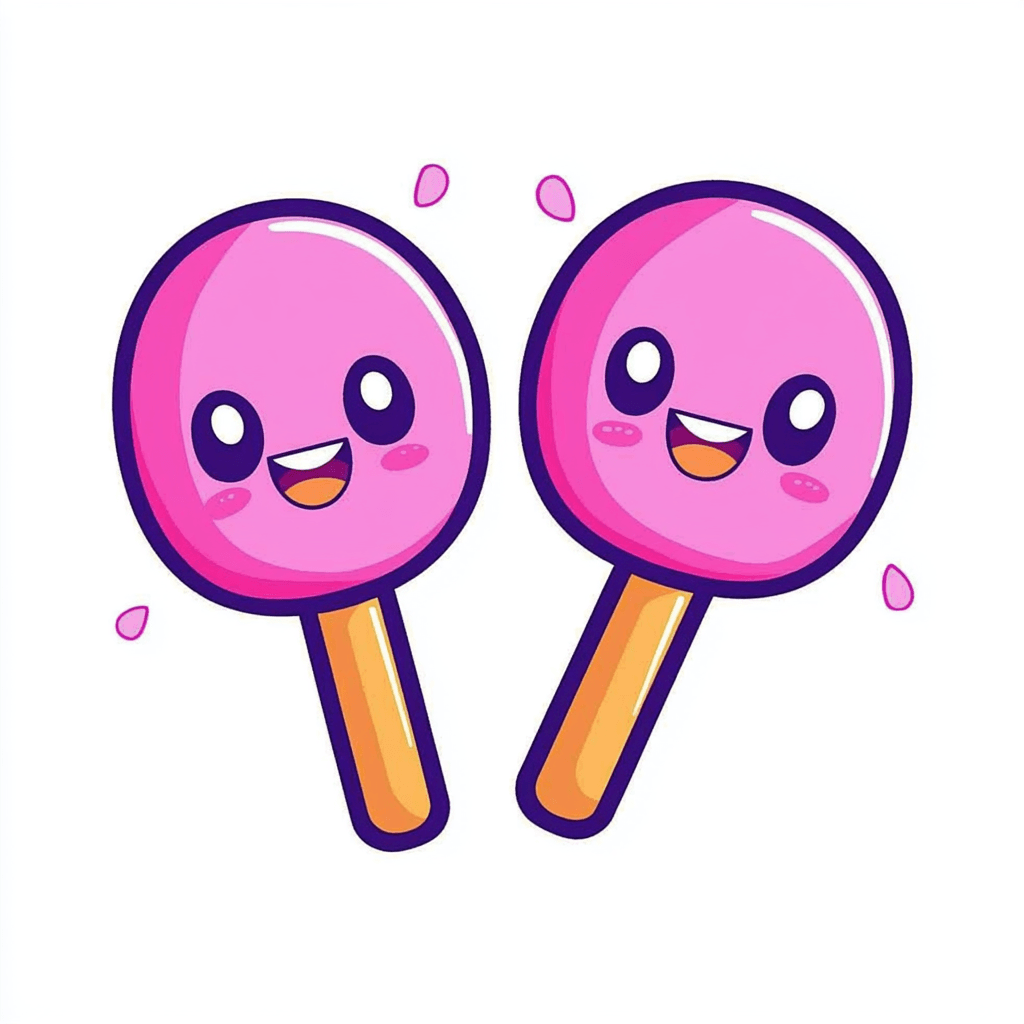 Cartoon Racket Bop original repeating artwork