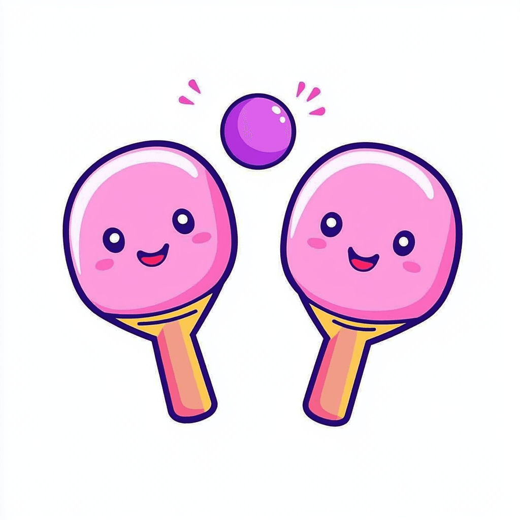 Cartoon Racket Rhythm original repeating artwork