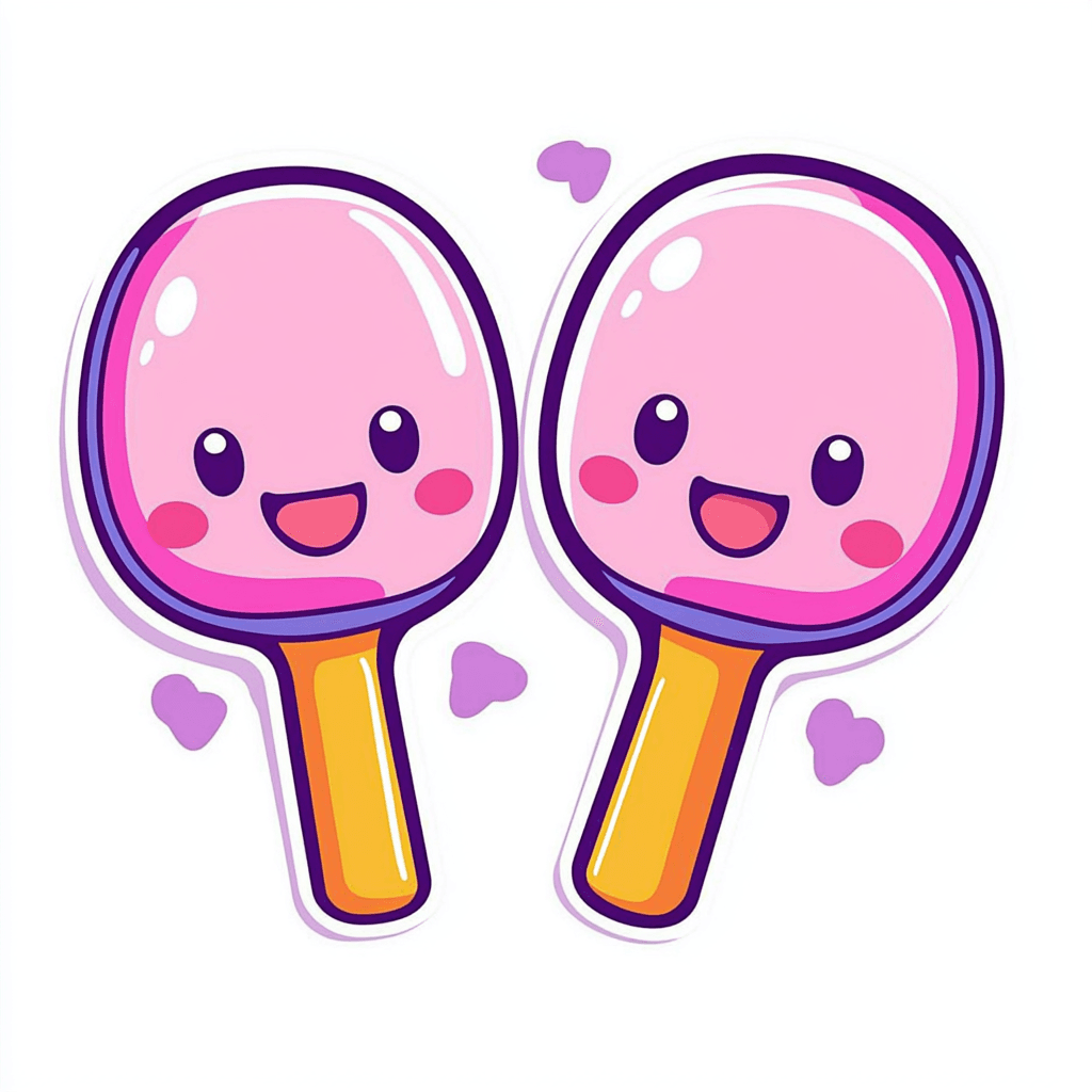 Cartoon Racket Pals original repeating artwork