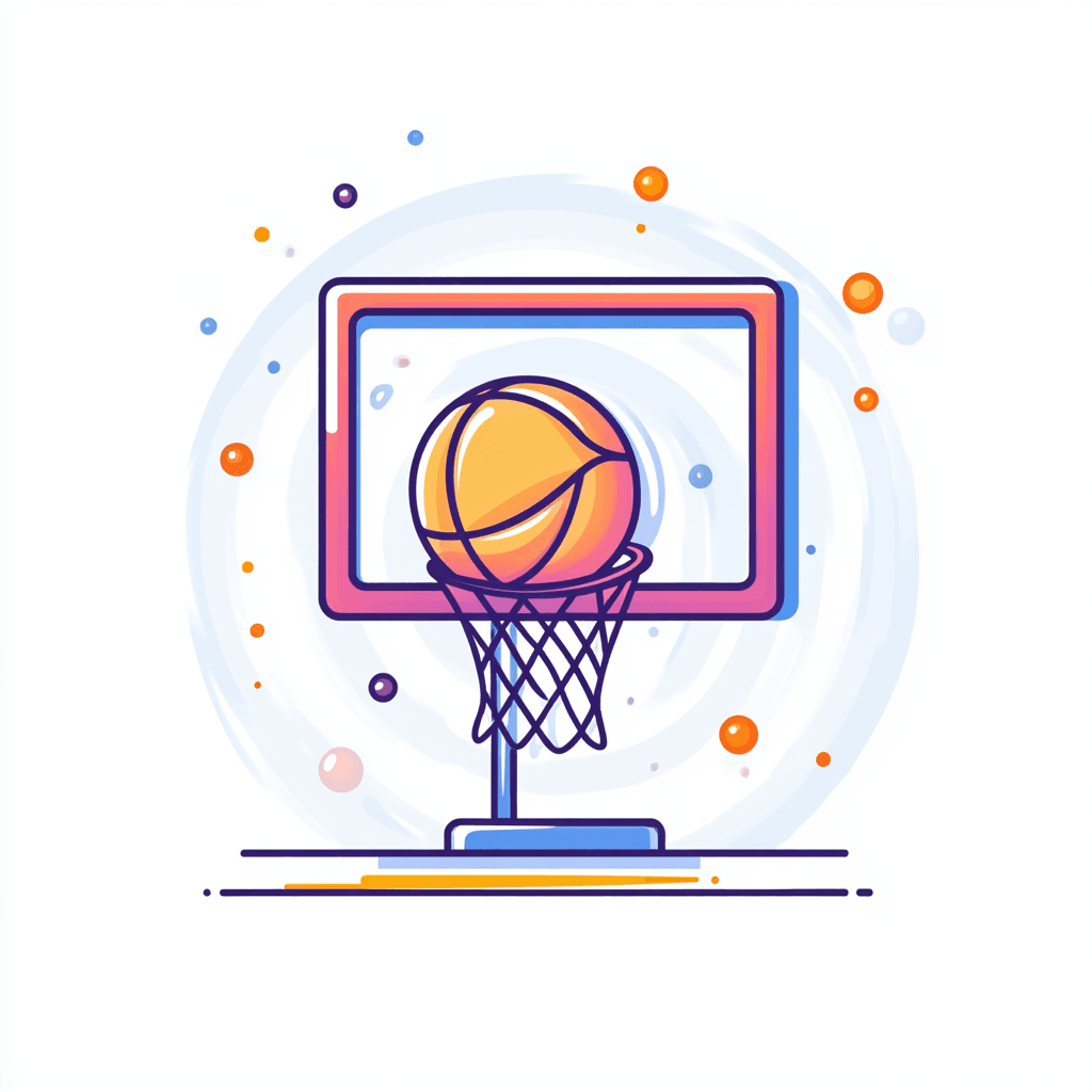 Basketball Moonlit original repeating artwork