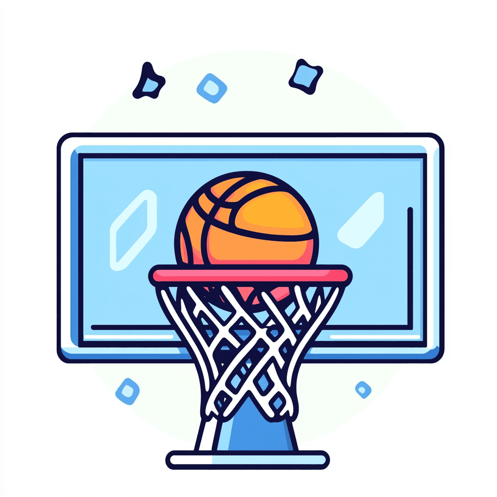 Basketball Sunlit original repeating artwork