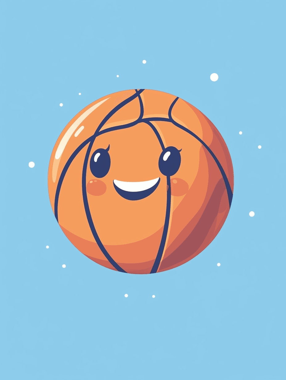 Basketball Dawn original repeating artwork