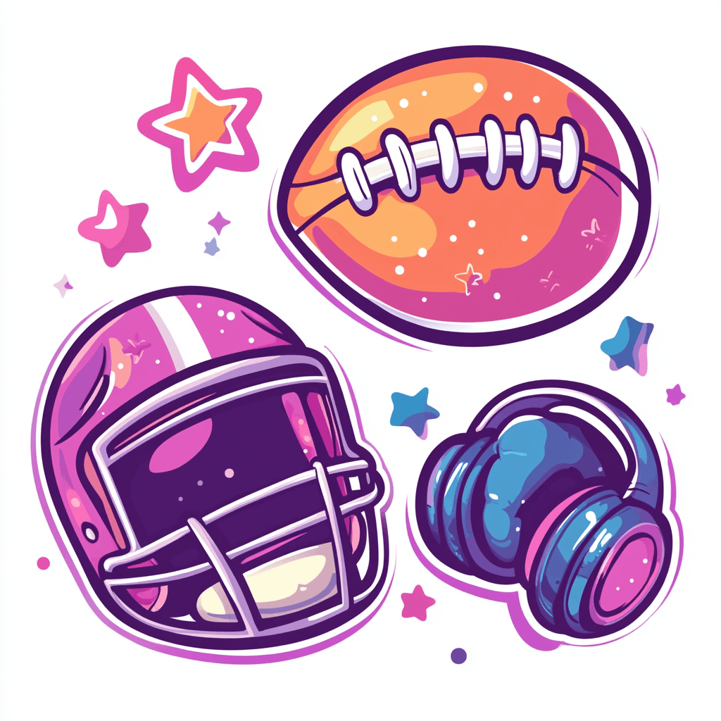 Football Helmet Pals original repeating artwork