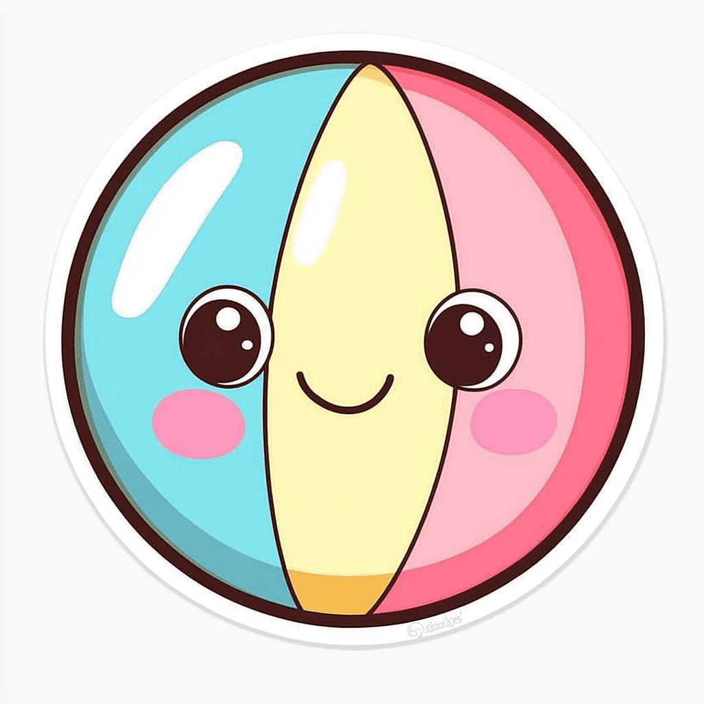 Cartoon Ball Festival original repeating artwork
