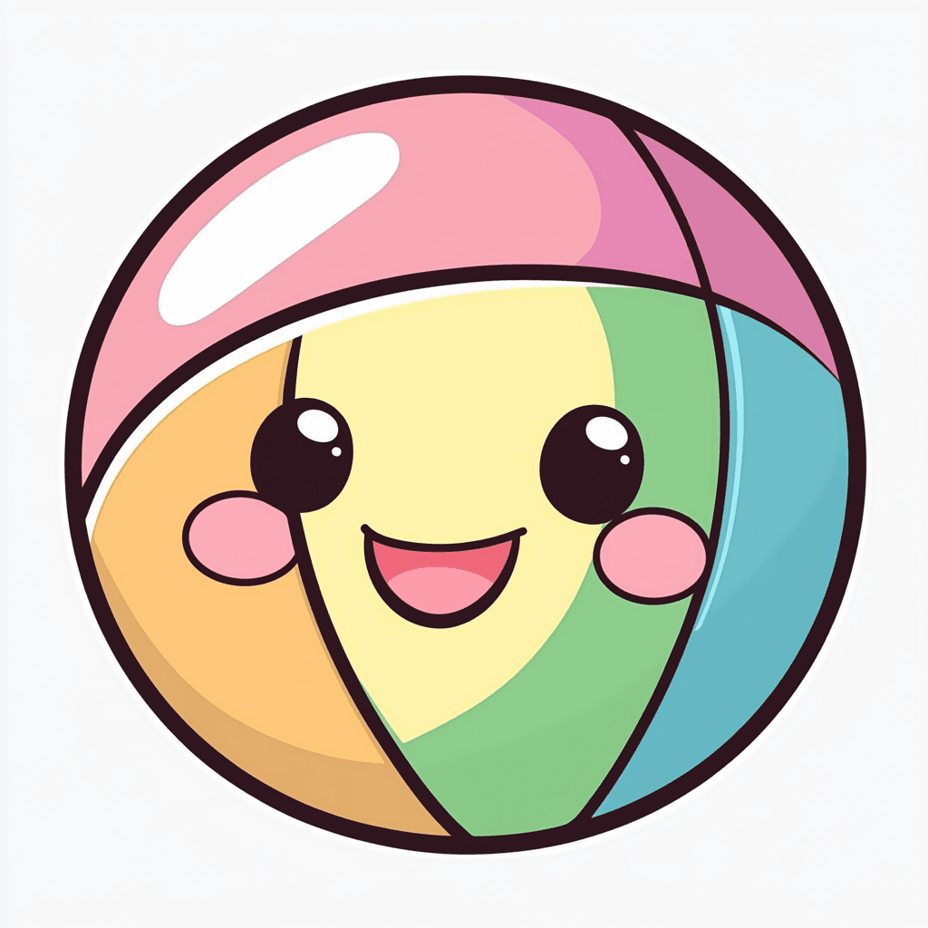 Cartoon Ball Picnic original repeating artwork