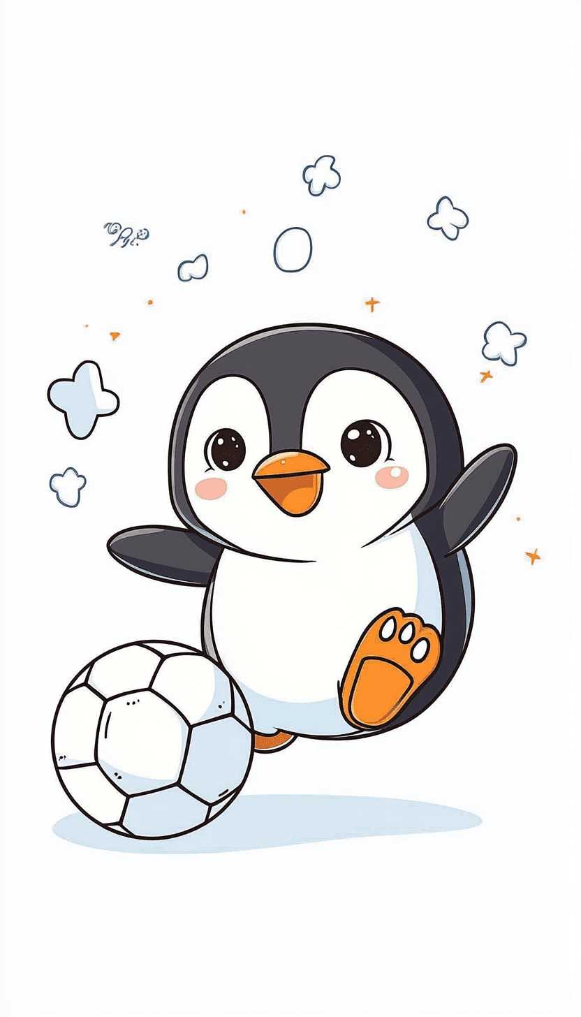 Penguin Spin original repeating artwork