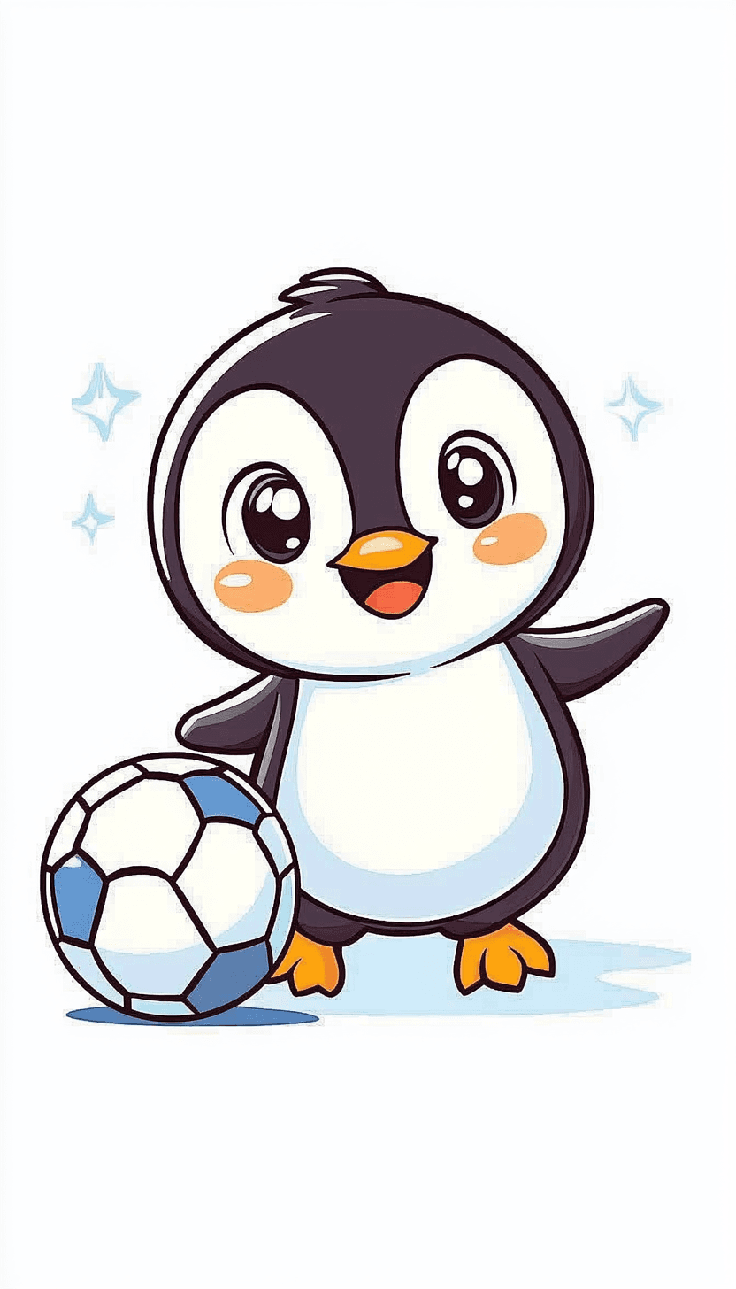 Penguin Flare original repeating artwork