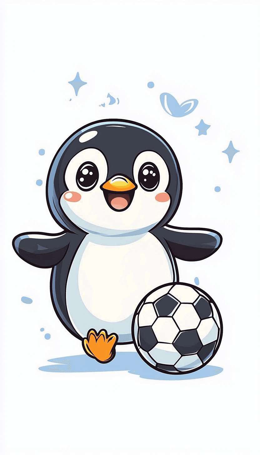 Penguin Dawn original repeating artwork