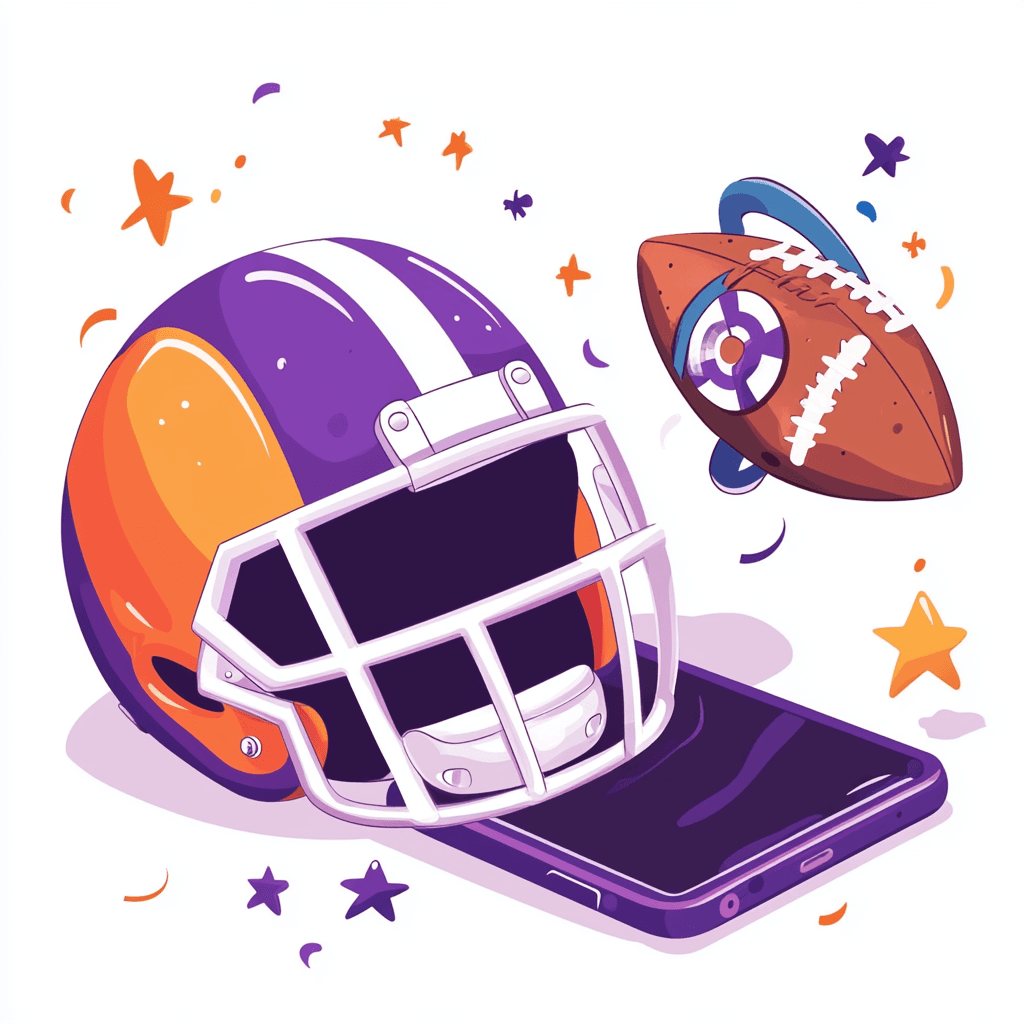 Football Helmet Team original repeating artwork