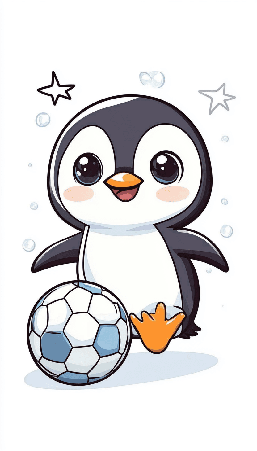 Penguin Burst original repeating artwork