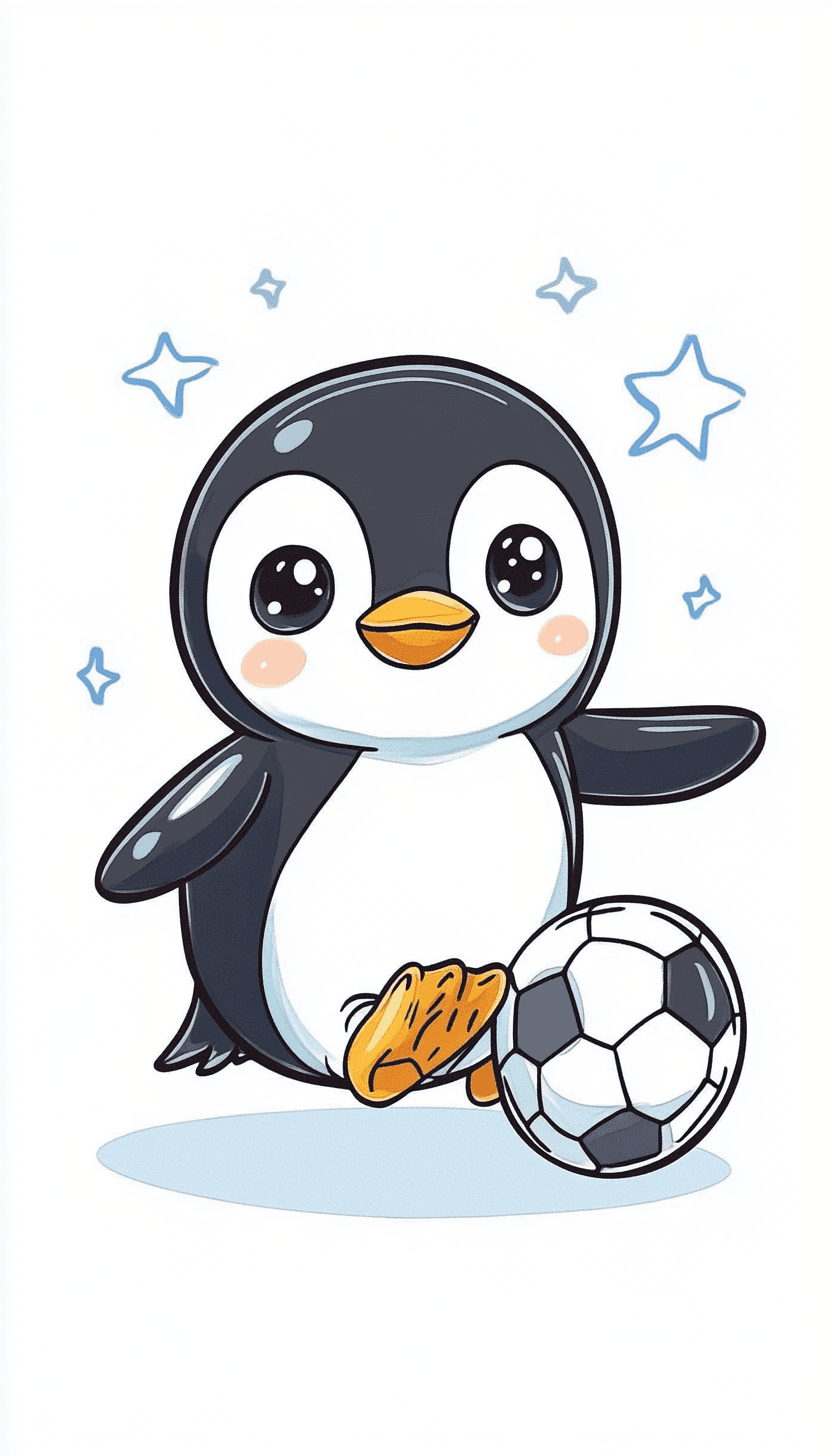 Penguin Daybreak original repeating artwork