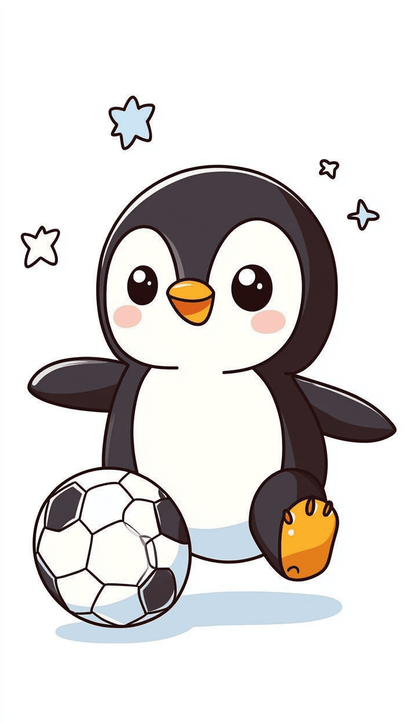 Penguin Rush original repeating artwork